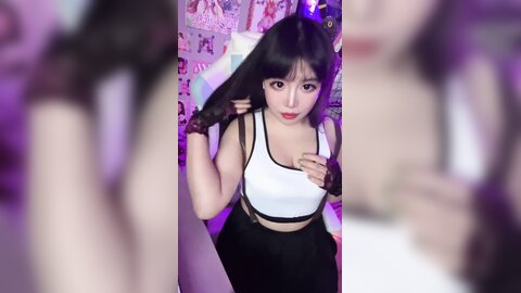 Asian Tifa Cosplayer Plays With Her Natural Big Tits