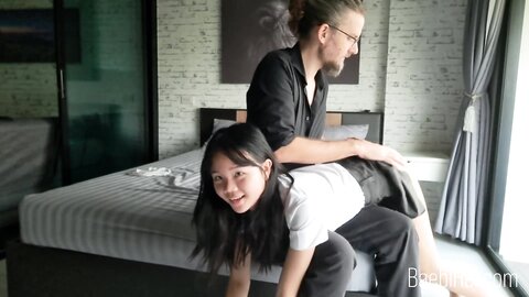 18Yo Asian *** Gets Spanked And Fingered In Her School Uniform