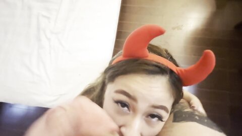 Sexy Asian Makes Me Orgasm With Her Small Mouth
