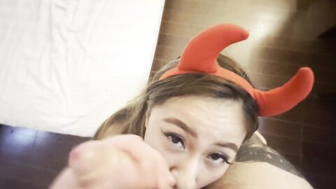 Sexy Asian Makes Me Orgasm With Her Small Mouth