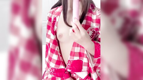 V 红格子浴衣