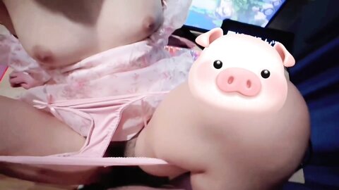 清纯校花女同学玩游戏我玩她❤️