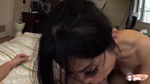 As Her Fingers Go All Over The Cock She Slowly Puts It In Her Mouth