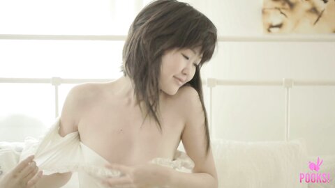 Oriental Cutie Fen Rubs Her Horny Pussy After Waking Up