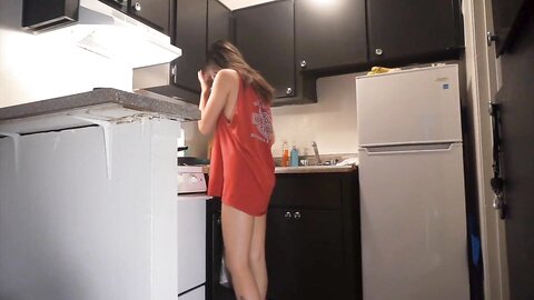 Asian face fucked in the kitchen Sabel