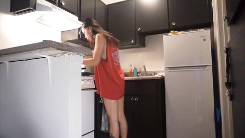 Asian face fucked in the kitchen Sabel