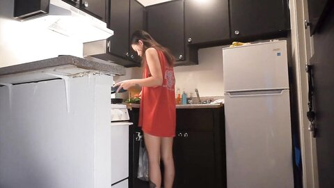 Asian face fucked in the kitchen Sabel