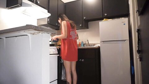 Asian face fucked in the kitchen Sabel