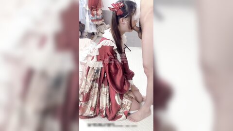 00后清纯反差少女『Lt软软兔』✅汉服裙 双马尾 白丝 Lo鞋1