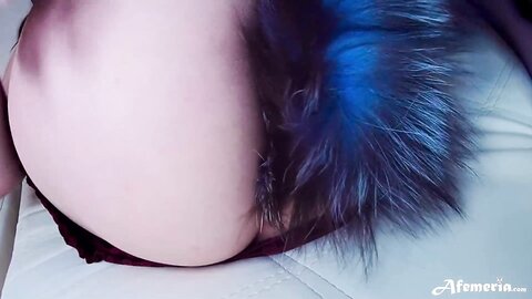 Femfoxfury  Hot Sexy Fox Masturbate Pussy Dildo With Butt Plug And Orgasm