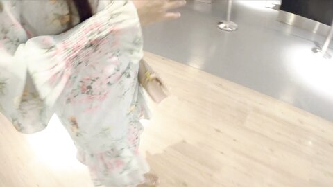 Wireless Vibrator With Sexy Girl Wear Floral Dress “Shopping Mall” Xmas