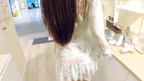 Wireless Vibrator With Sexy Girl Wear Floral Dress “Shopping Mall” Xmas