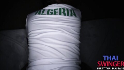 White Soccer Jersey Bareback Massage