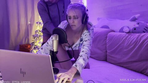 Mila Lioness  The Stepson Sweetly Fucked A Wet Insatiable Stepmom For Interfering In A Video Game Stream