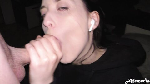 Femfoxfury  Brunette Deepthroat Big Dick Classmate And Cum Swallow After A Walk