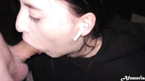 Femfoxfury  Brunette Deepthroat Big Dick Classmate And Cum Swallow After A Walk