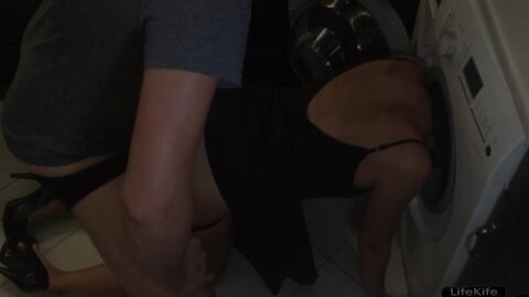 Lifekife  Shes Stuck In The Washing Machine I Cum On Her Panties