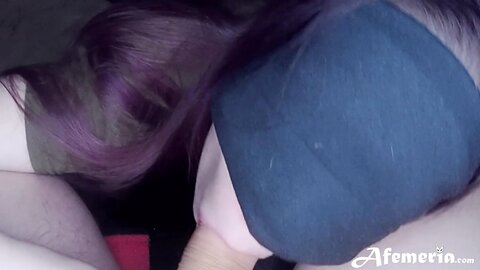 Femfoxfury  Masked Brunette Sucked Cock Deeply To Neighbor And Received Hot Cumshot In Mouth