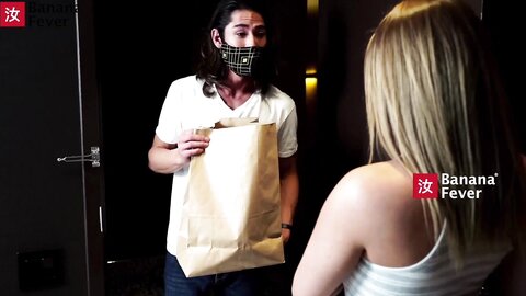 Ditzy Kayley With Giant Balloon Tits Gets Dick Delivery From Asian Guy