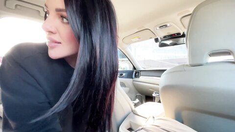 Luna Roul  Passers By Interfere With A Blowjob In The Car