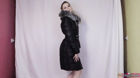 A Teen Girl Is Just Dancing In A Down Jacket ｜ No Porn Video For Down Jacket Lovers
