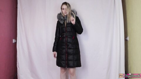 A Teen Girl Is Just Dancing In A Down Jacket ｜ No Porn Video For Down Jacket Lovers