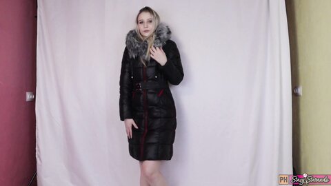 A Teen Girl Is Just Dancing In A Down Jacket ｜ No Porn Video For Down Jacket Lovers