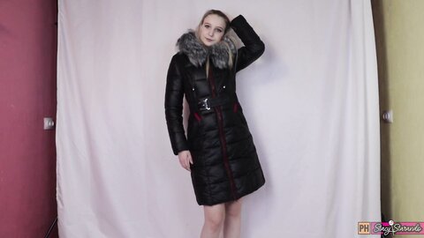 A Teen Girl Is Just Dancing In A Down Jacket ｜ No Porn Video For Down Jacket Lovers