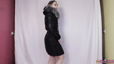 A Teen Girl Is Just Dancing In A Down Jacket ｜ No Porn Video For Down Jacket Lovers
