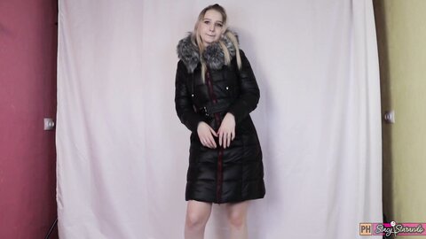 A Teen Girl Is Just Dancing In A Down Jacket ｜ No Porn Video For Down Jacket Lovers