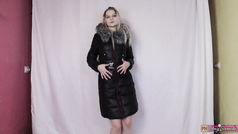 A Teen Girl Is Just Dancing In A Down Jacket ｜ No Porn Video For Down Jacket Lovers