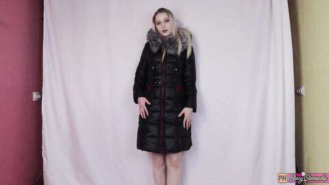 A Teen Girl Is Just Dancing In A Down Jacket ｜ No Porn Video For Down Jacket Lovers