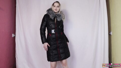 A Teen Girl Is Just Dancing In A Down Jacket ｜ No Porn Video For Down Jacket Lovers