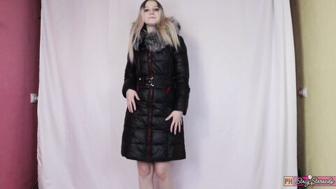 A Teen Girl Is Just Dancing In A Down Jacket ｜ No Porn Video For Down Jacket Lovers