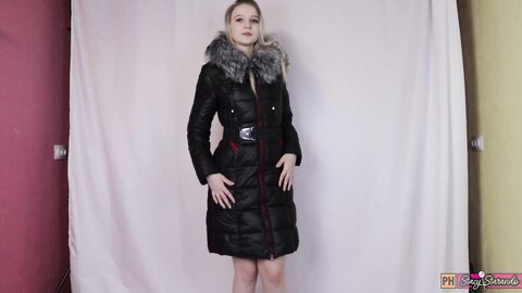 A Teen Girl Is Just Dancing In A Down Jacket ｜ No Porn Video For Down Jacket Lovers
