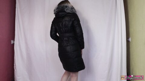 A Teen Girl Is Just Dancing In A Down Jacket ｜ No Porn Video For Down Jacket Lovers