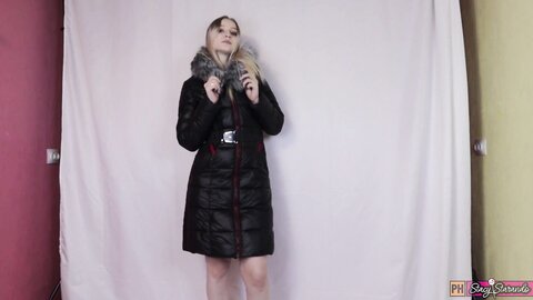 A Teen Girl Is Just Dancing In A Down Jacket ｜ No Porn Video For Down Jacket Lovers