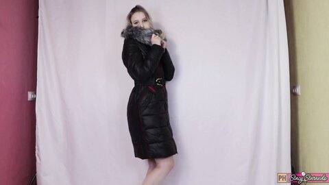 A Teen Girl Is Just Dancing In A Down Jacket ｜ No Porn Video For Down Jacket Lovers