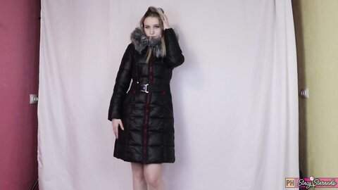A Teen Girl Is Just Dancing In A Down Jacket ｜ No Porn Video For Down Jacket Lovers