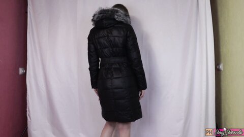 A Teen Girl Is Just Dancing In A Down Jacket ｜ No Porn Video For Down Jacket Lovers