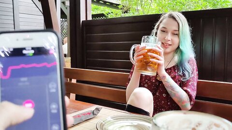 Myschoollife  Remote Orgasm Control Of My Stepsister In Bar