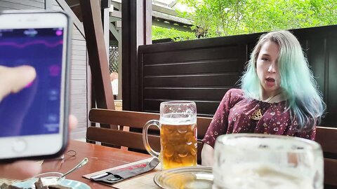 Myschoollife  Remote Orgasm Control Of My Stepsister In Bar