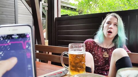Myschoollife  Remote Orgasm Control Of My Stepsister In Bar