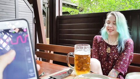 Myschoollife  Remote Orgasm Control Of My Stepsister In Bar