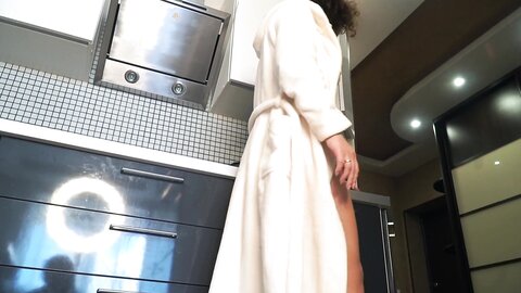 Oksana Katysheva  Hot Milf Showers Walks Without Panties Does Household Chores