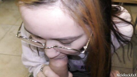 New Teen Neighbor With Glasses From Asia Came To Meet Me