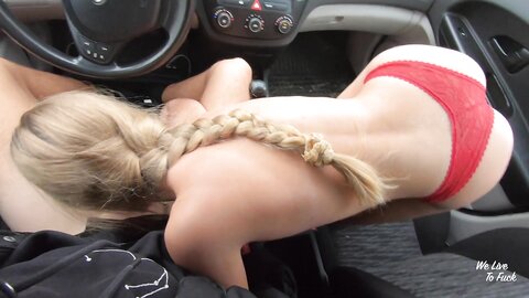 Footjob And Rough Sex In The Car I Had To Cum In Her Mouth  Amateur Couple Welivetofuck