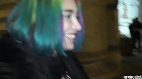 Met A Rainbow Girl On The Street And Fucked Her In A Hotel Hairy Pussy Rainbow