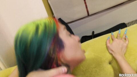 Met A Rainbow Girl On The Street And Fucked Her In A Hotel Hairy Pussy Rainbow