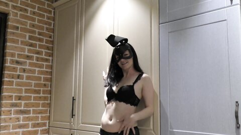 My Pervert Classmate In A Bdsm Bunny Mask Sat On My Big Carrot After College 18 Y O